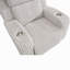 Canapé inclinable 1 place, fauteuil inclinable manuel en velours côtelé, porte-gobelets, canapé inclinable pour le salon gris