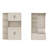 Multifunctional Left-Right Combination Hall Cabinet (Can Be Used Separately) With Storage And 4 Hooks, Storage Cabinet/ Hall Tree 2 In 1 For Living Room, Kitchen And Hallway-1251740570