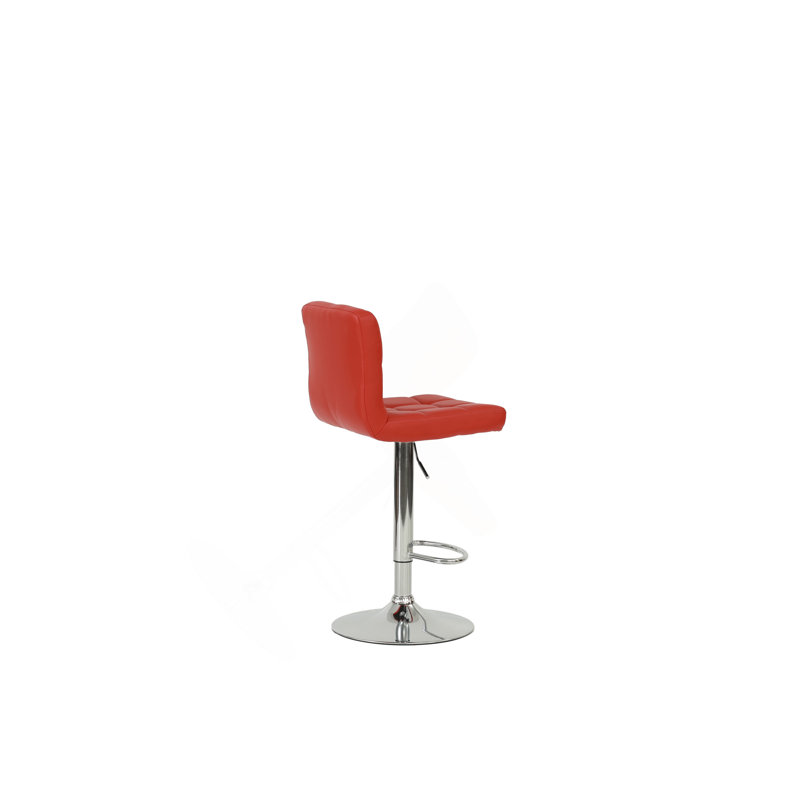 BAR STOOL In Red, Chrome