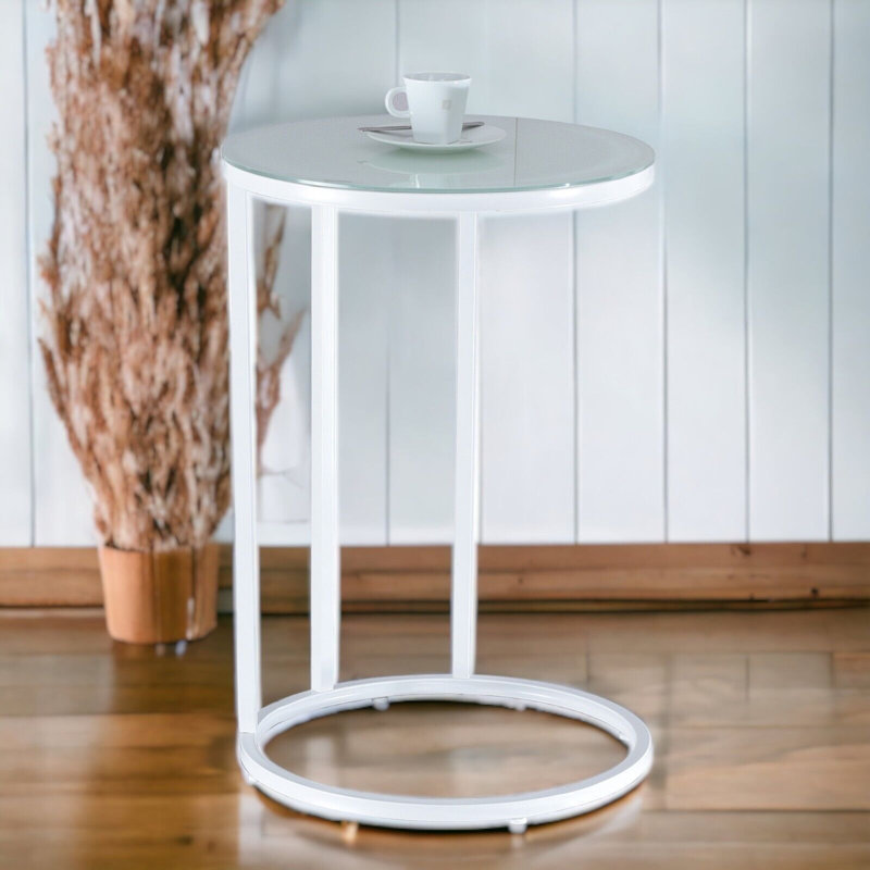 Heston C Table, White, White