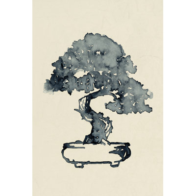 «Indigo Bonsai I» par Jacob Green - peinture sur toile tendue