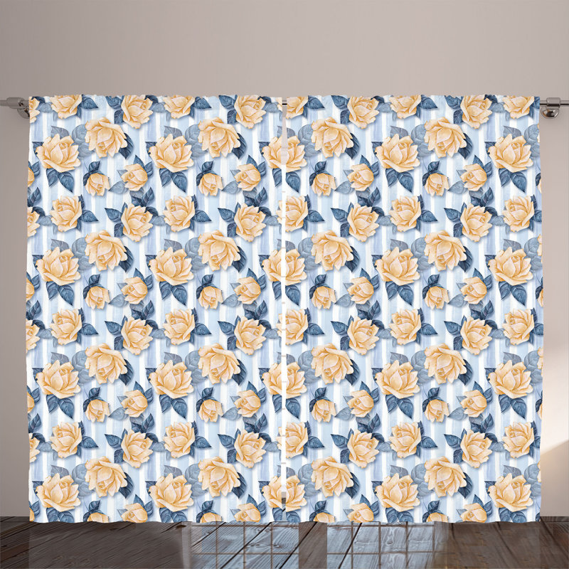 Ken Polyester Semi Sheer Curtain Pair