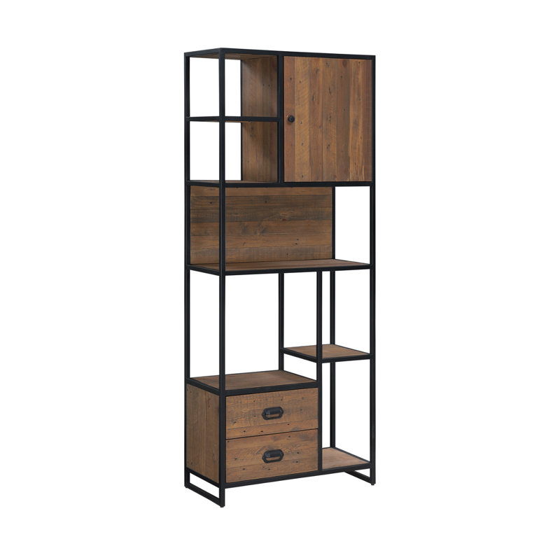 Alvern 190cm H x 75cm W Solid Wood Bookcase
