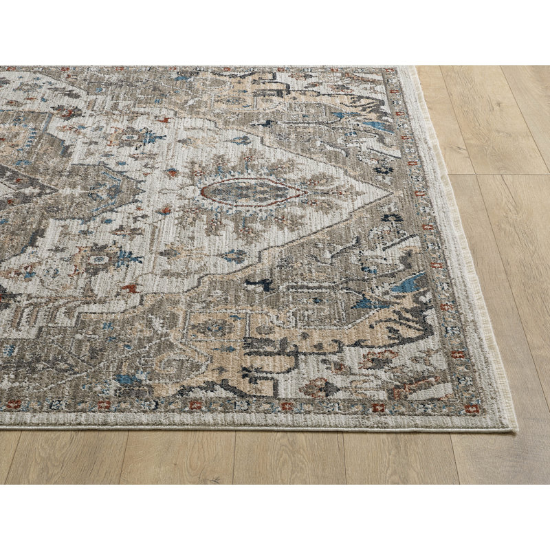 Karina Ivory Rectangular Synthetic Area Rug 8'10"x13'2"