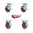 4 Piece Polyurethane on Aluminum Caster Set