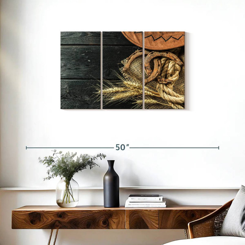 Lelar Cowboy Hat And Horseshoe, 20" H x 33" W