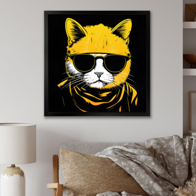 Chat froid avec lunettes de soleil I - imprimé