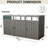 Grey Metal Garbage Bin Shed - Stores 3 Trash Cans, To Corrosion, Ventilated, Easy Assemble And Maintain Shed, Made Of Strong Materials, Clean