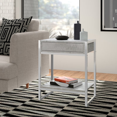 Table de bout d'appoint, tiroir, 1 tablette, 20 po, Himal