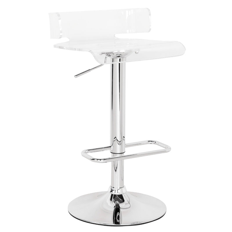 Tabouret ajustable avec siège transparent