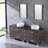 72.4'' Double Bathroom Vanity with Glass Top with Mirror
