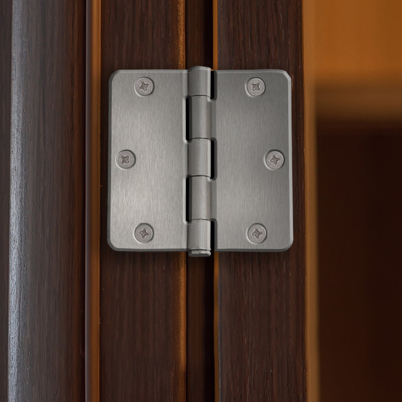 3.5" x 3.5" Butt bearing Triple Door Hinges, Satin Nickel