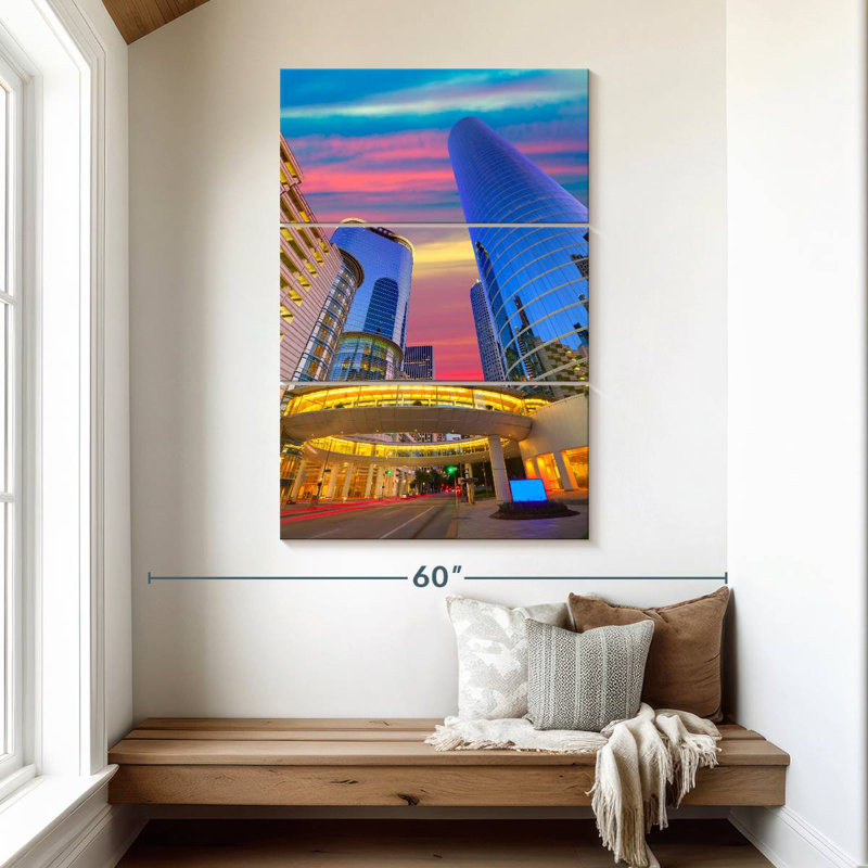 Lilie Downtown Houston Skyscrapers, 50" H x 32" W