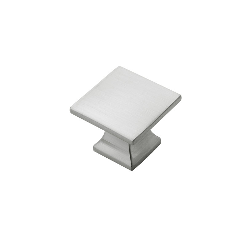 Studio Collection Square Knob - 1-1/4" x 1-1/4 " Cabinet Knob Satin Nickel - Transitional Hardware for Drawers & Cabinets