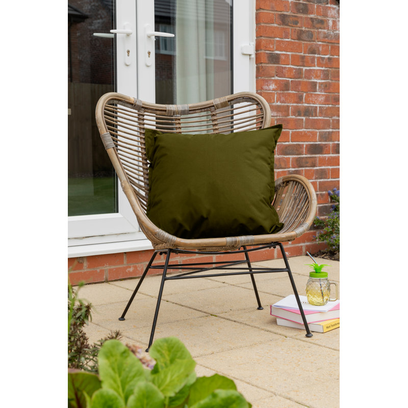 Indoor / Outdoor Square Throw Cushion Pad, Square 60cm, Brown