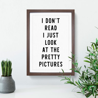 Don't Read - Picture Frame Typography