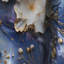 Blanc et or Astral Marble Radiance I - Rideau occultant en velours marbre marbre abstrait - 1 panneaux-107539170