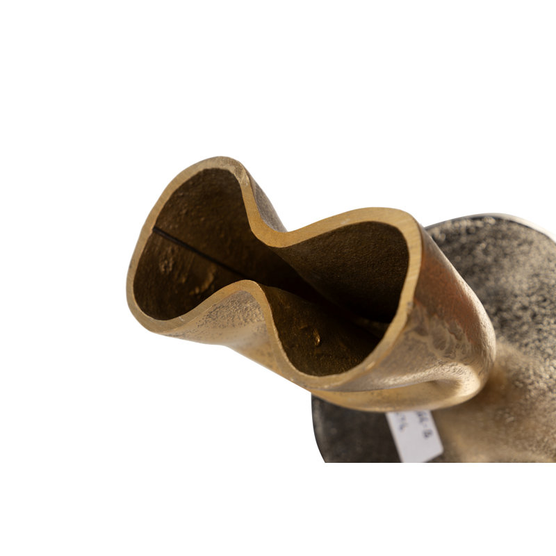 Aluminum Tabletop Candlestick, 16cm H x 16cm W x 16cm D