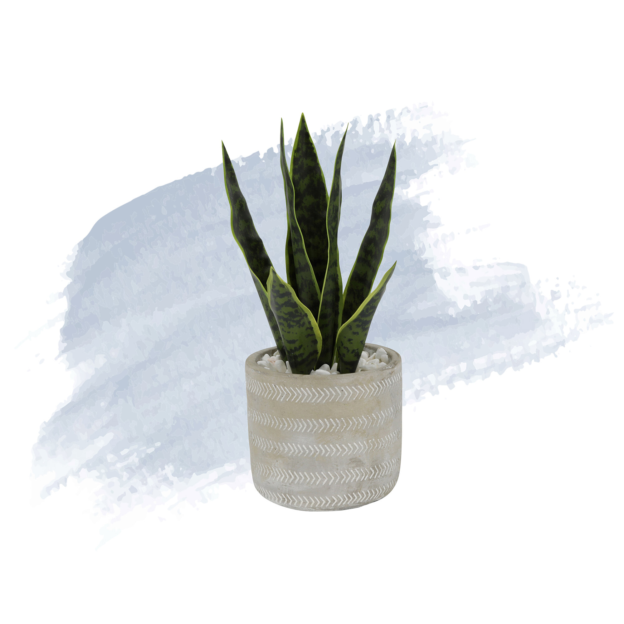 summer flower 23 Snake Plant Artificial Leaves Set, 21pcs Faux Sansevieria  Plant Leaf,Tall Fake Snake Plants Outdoor,4 Sizes for Indoor Home