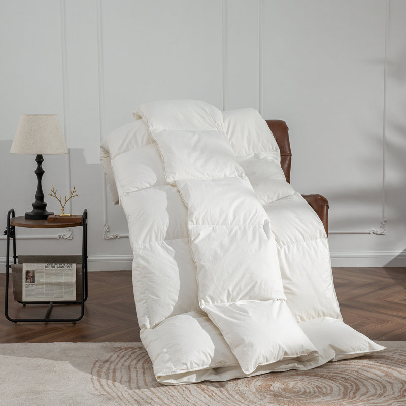 Édredon en duvet toutes saisons avec housse de couette ultra-doux Hotel Collection 650, Très grand lit