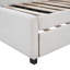 Lit de jour rembourré avec base de canapé-lit sans sommier, tissu en lin-825280837-825280835