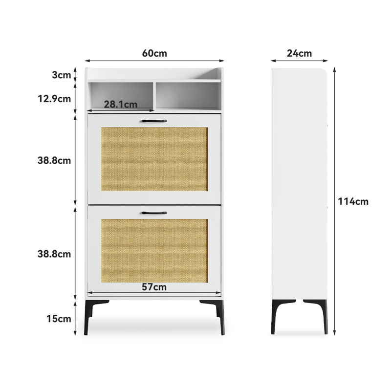 Amillya 6 Pair Shoe Storage Cabinet
