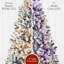 Sapin de Noël artificiel pré-éclairé avec flocons de neige, lumières DEL 2 en 1 blanches et multicolores, aspect neige-1151056951