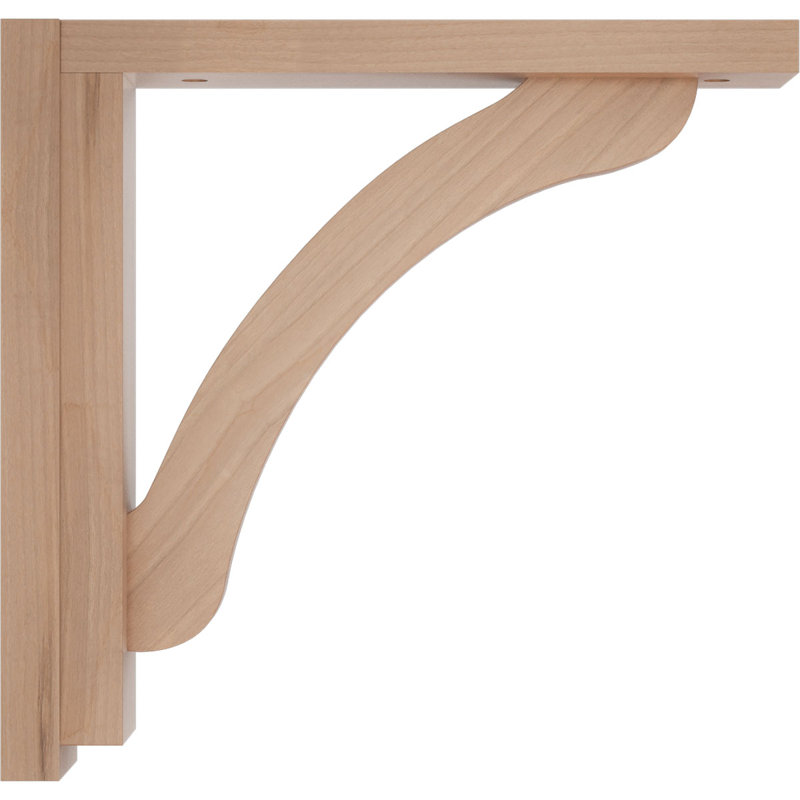 Support en bois pour tablette Reece, Cerisier, H 10,25 po x l 2,5 po x P 10,75 po