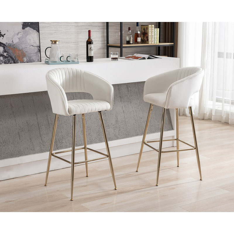 Tabourets de bar 28,75 po Alaki, Crème
