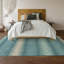 Tapis bleu sarcelle lavable à la machine Premium Prisco-367736301