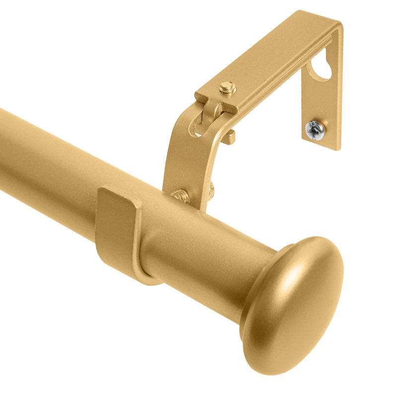 Tringle à rideaux simple réglable 28 po à 48 po 1 po Anyia, 48" - 84", Or