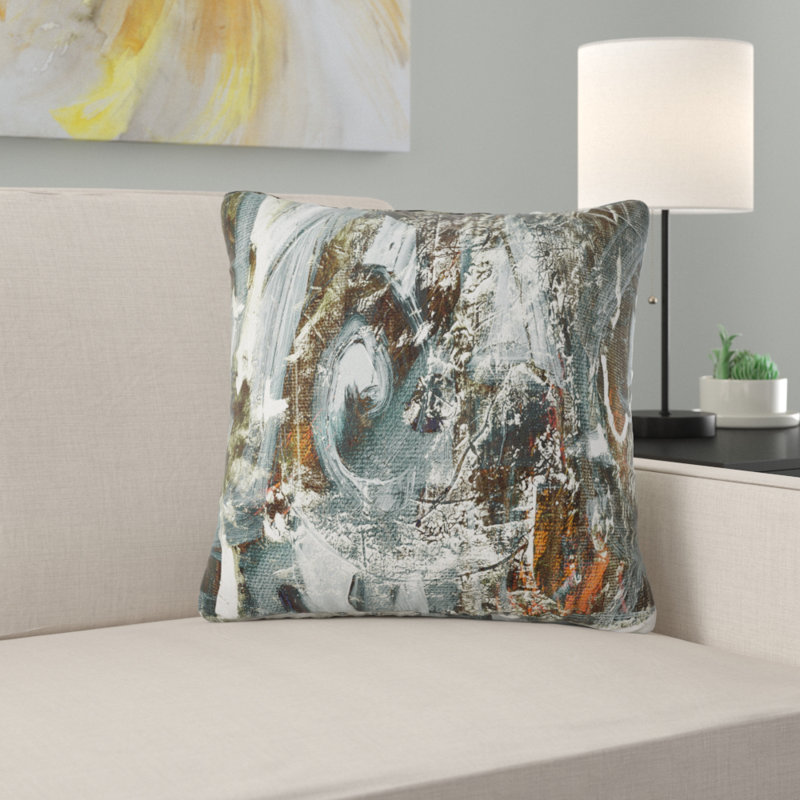  Coussin abstrait, Rectangulaire, 12 po x 20 po
