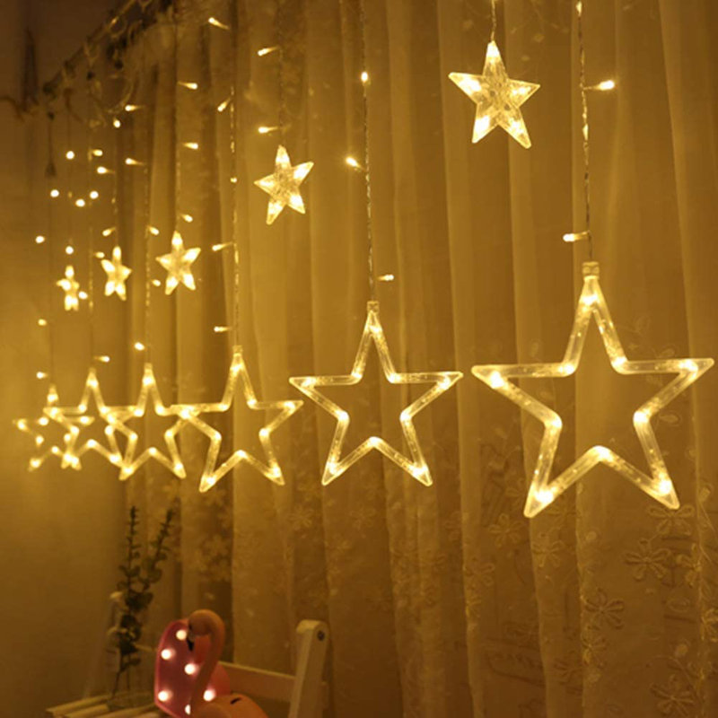 9.8ft LED Twinkle String Light with 12 Stars 2700K