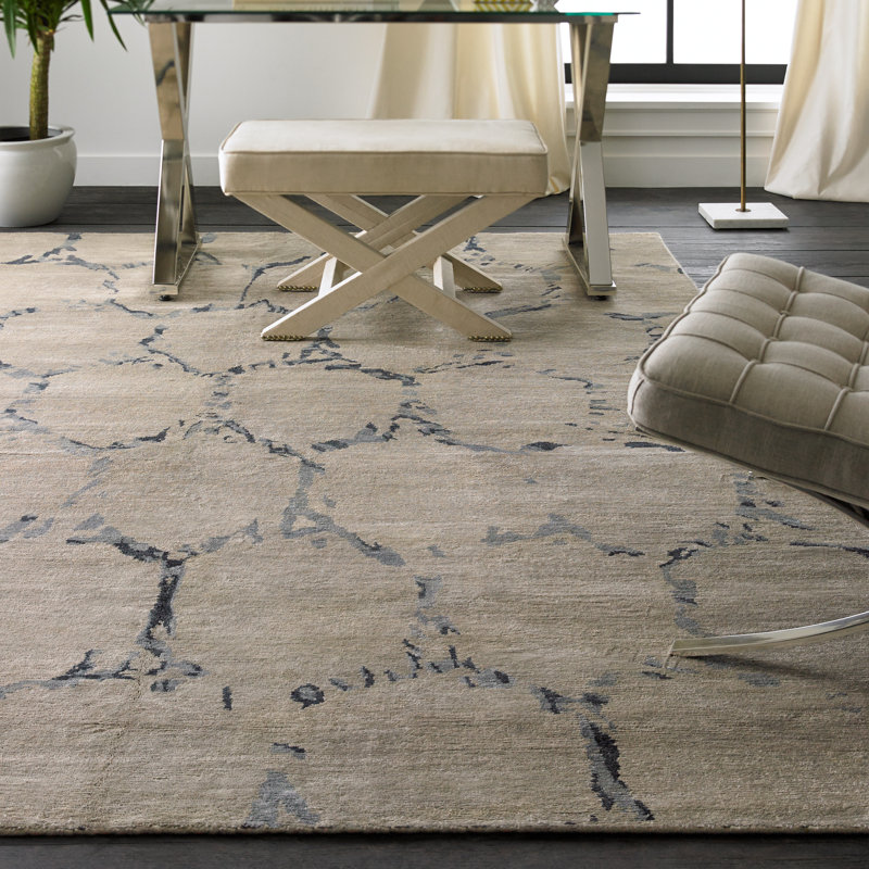 Maitland Viscose Geometric Indoor Rug, Rectangle 6' x 9'