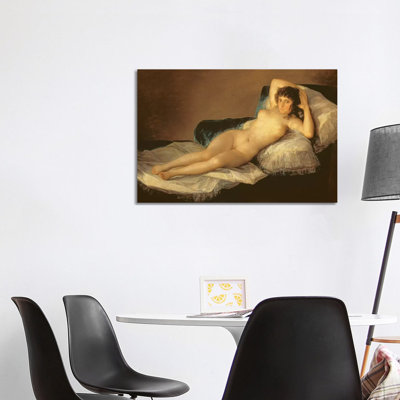 The Naked Maja, C.1800 by Francisco Goya - Wrapped Canvas Painting