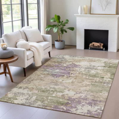 Tapis beige d'intérieur / extérieur lavable à la machine