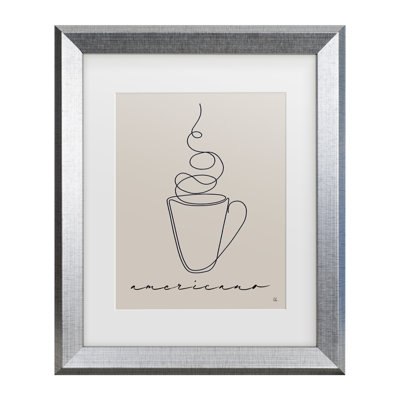 «Sarah Adams Cafe Americano Matted Art encadré