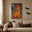 Toile d'Halloween «Jack-o-lantern» et chapeau de sorcière-869194388