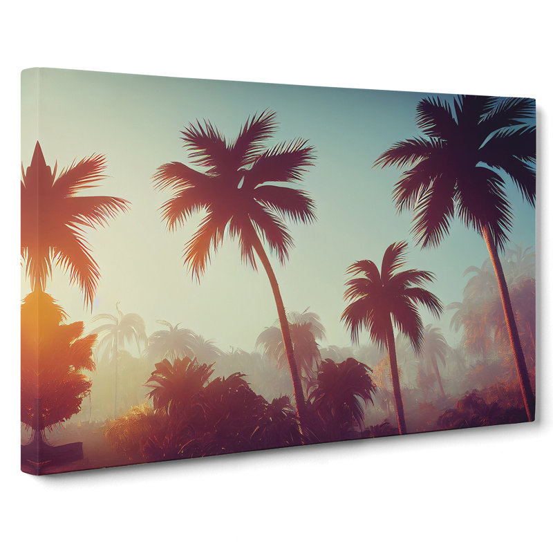 Revered Palm Trees - Wrapped Canvas, 50cm H x 76cm W x 3cm D