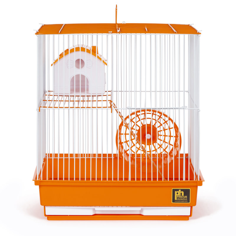 Cage à souris avec rampe Kalish, Orange / blanc