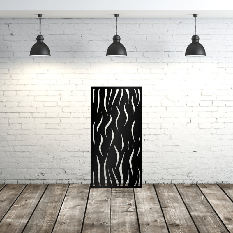 Panneau d'intimité en aluminium découpé au laser Ray, L 30 po x H 60 po