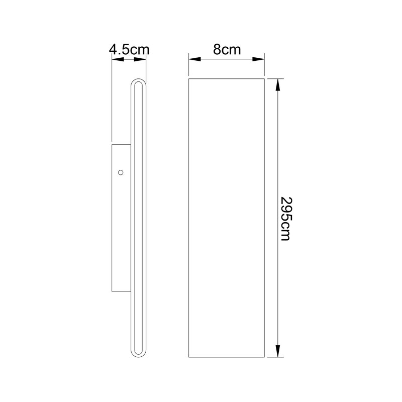 Avanni Aluminium LED Flush Mounted Sconce