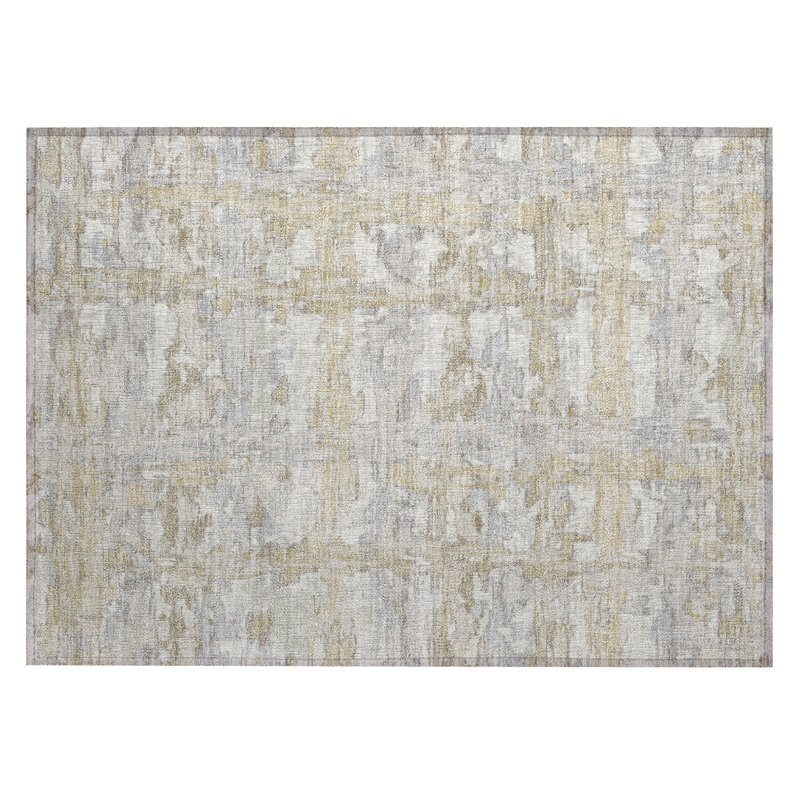 Machine Washable Indoor/Outdoor Chantille ACN2928 Modern Rug, 1'8" x 2'6", Ivory