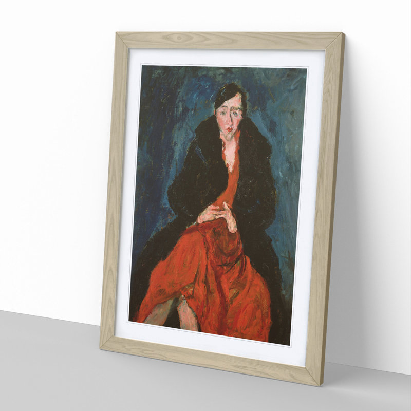 Portrait of Madeleine Castaing by Chaim Soutine - Framed Print, 36cm H x 27cm W x 2cm D, Oak Framed