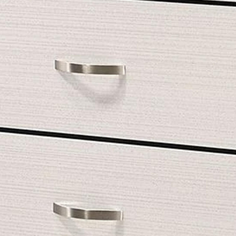 Commode double 6 tiroirs Salene, Blanc / noir