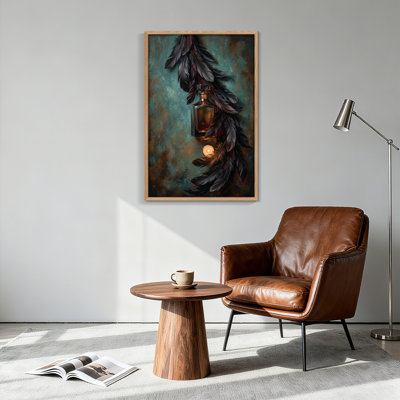 Ensemble de 1 tableau sur toile « Bouteille de plumes »