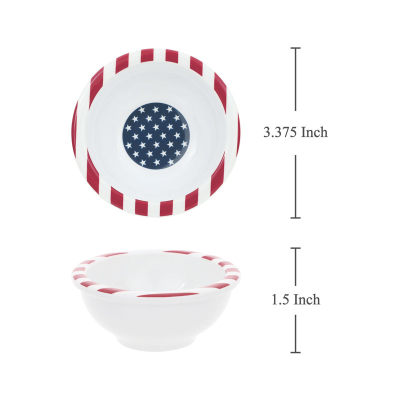 3 3/8" Mini Bowl S6, American Flag