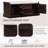 Storage Bench With 2 Drawers And 2 Cabinets,Shoe Bench with Removable Cushion,entryway bench-1783626175
