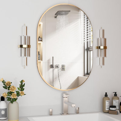 Rathana Metal Oval Mirror