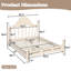 Base de lit pour enfant pleine grandeur Willow avec tête de lit courbée et support à lattes-133276990